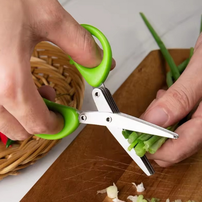 5-Layer Stainless Steel Multi-Functional Kitchen Scissors