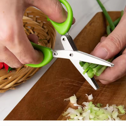 5-Layer Stainless Steel Multi-Functional Kitchen Scissors