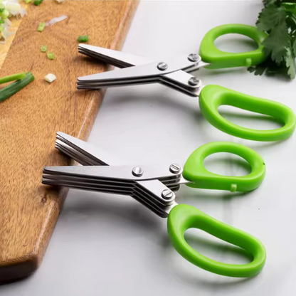 5-Layer Stainless Steel Multi-Functional Kitchen Scissors